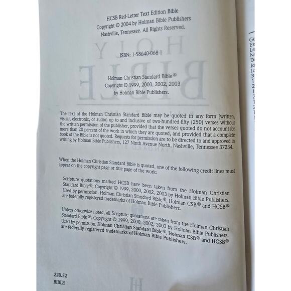 The Christian Standard Holy Bible Red Letter Edition Hardback Vintage 2004 - Picture 5 of 6